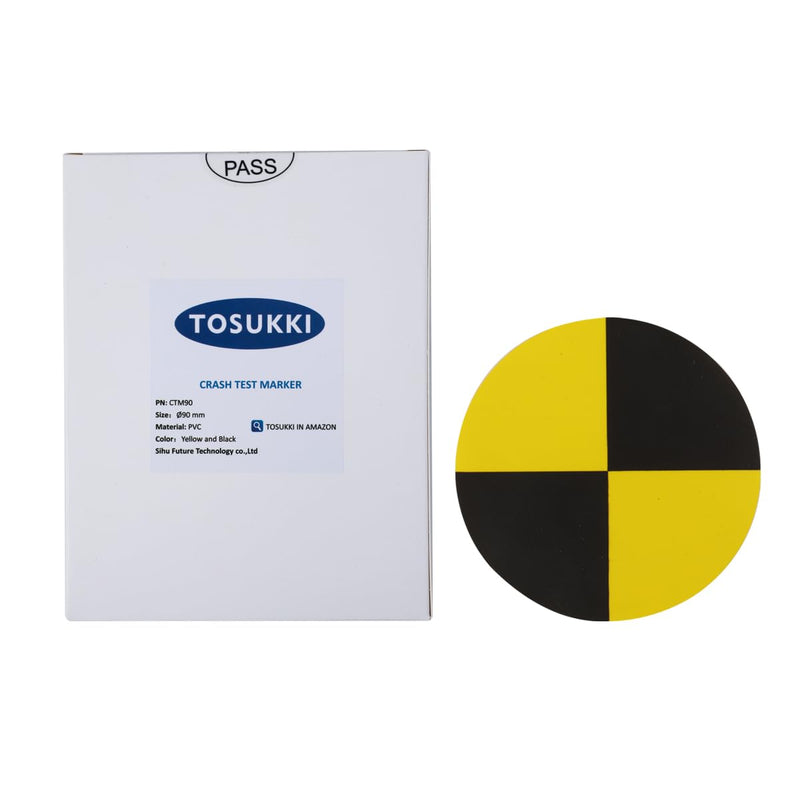 (30 Pcs) TOSUKKI Crash Test Stickers,Crash Test Targets,Crash Test Markers,Crash Test Dummy Stickers Reflective (Ø 90 mm) Ø 90 mm