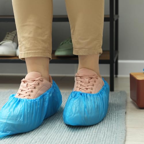 Disposable Shoe Covers, Pack of 100, Shoe Covers, Disposable Shoe Covers, Blue
