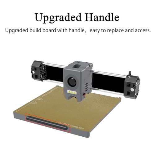 HzdaDeve AD5X Building Plate with Handle for 5M/5M Pro/AD5X Double-Sided Textured Plate Heated Bed Spring Steel Flexible Platform Glue-Free Printing for FLASHFORGE 3D Printer (Gold) Gold AD5X/5M/5M Pro