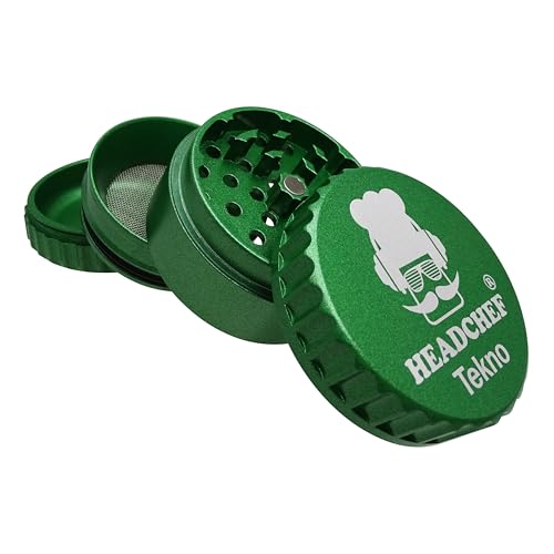 Headchef Tekno Grinder 60mm 4 Part, Dark Green
