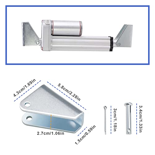 4PCS Linear Actuator Mounting Brackets Carbon Steel Electric Stand Lifting Rod Holder Electric Push Rod Support Metal Electric Actuator Accessories