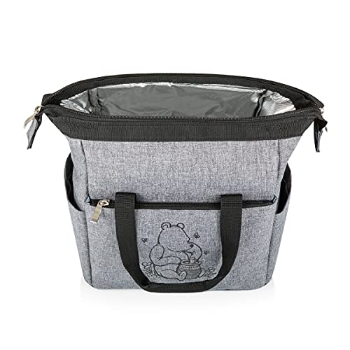 PICNIC TIME Disney Winnie the Pooh On The Go Lunch Bag, Soft Cooler Lunch Box, Insulated Lunch Bag, (Heathered Gray)