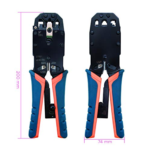 Nanocable 10.31.0102 - Ratchet Clamp for Crimping Cables RJ10/RJ11/RJ12/RJ45