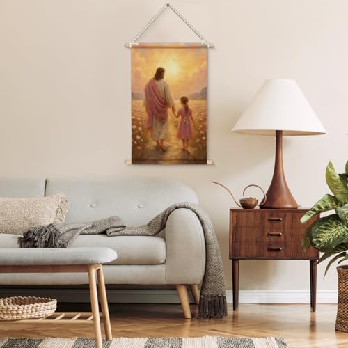 XIPLUM Christian Jesus Walking Wall Art Follow Me Jesus Wall Decor