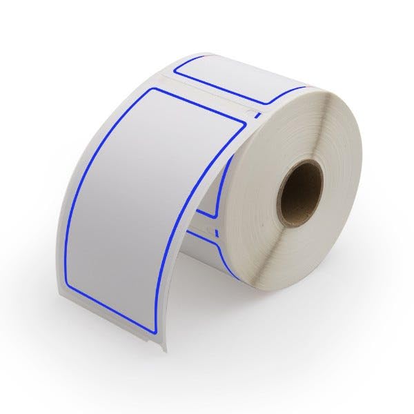 Dymo 2.315" x 4" Blue Border Rectangle Labels