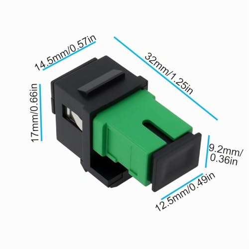 SG Store SC to SC APC Fibre Optic Adapter Module Single Mode Simplex Coupler Keystone Jack Pack of 2