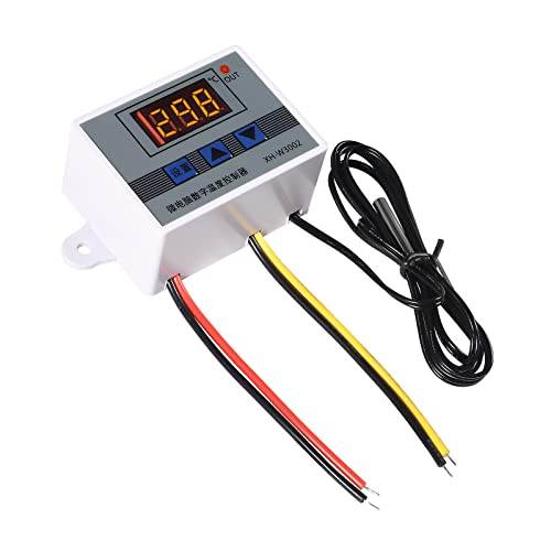 AEDIKO XH-W3002 digital temperature controller module with LED display and heating cooling relay switch