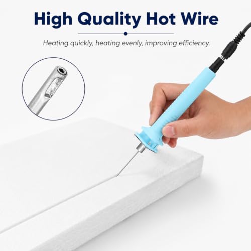 18W 10 cm Electric Styrofoam Cutter, Electric Styrofoam Cutting Tool AC110-240V Foam Cutter Hot Wire Cutter for Cutting Edges, Heat Cutting Engraving Pen EU Plug