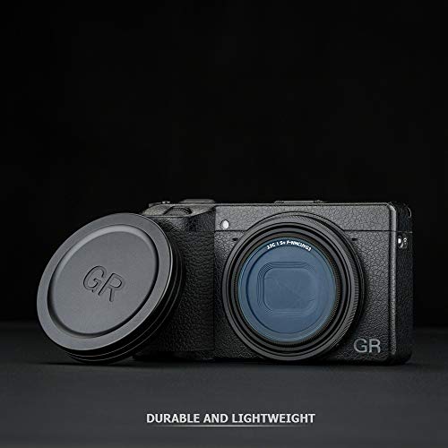 JJC Metal Lens Cap with DB-110 Battery Case for Ricoh GR IIIx GR III