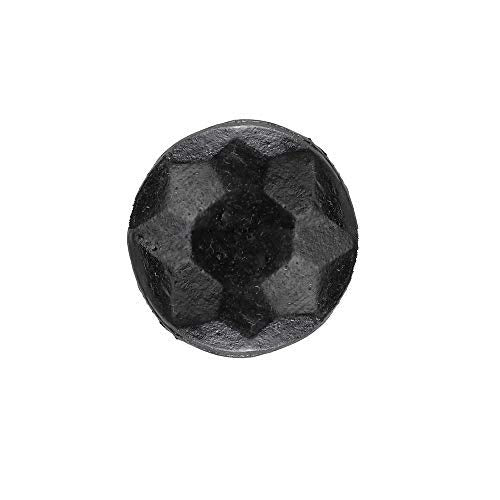 Set of 25 Round Iron Clavos Decorative Nails, 1 X 1 Inch, Hand-Forged, Natural Black Finish 1" X 1" (25 Pk)