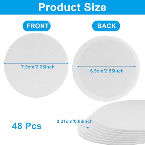 SOVNSG 2.5-inch monotub adhesive filter disks, 48-piece filter membrane set