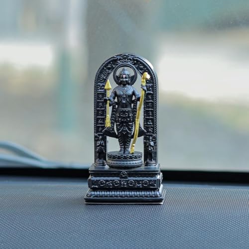 Artarium Ram Lalla Statue 3.5 Inch, Lord Rama Child Form Idol, Ayodhya Ram Lalla Resin & Marble Dust Figurine for Car Dashboard, Home Temple, Office Desk, Mandir Decor & Spiritual Gift #6 Shree Ram Lalla