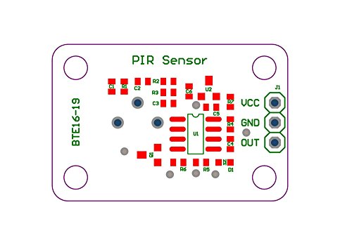 DollaTek 2pcs Pyroelectric Infrared Sensor Human Body Detecting PIR Motion Sensor Module for Arduino MCU 011050 Black Optical Lens