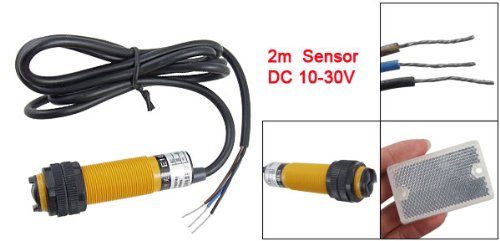 [Australia - AusPower] - uxcell Retroreflective Photoelectric Switch Sensor with Reflector Panel, PNP NO DC 10-30V 