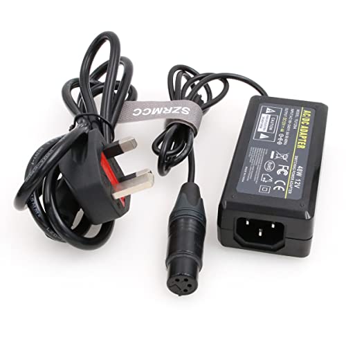 SZRMCC XLR 4 Pin Female 12V 4A AC DC Power Supply Adapter for Sony PMW F55 Camera Sound Devices PIX 260 270i Zaxcom Deva Mix (12V 4A)
