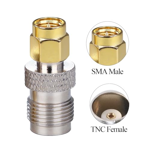 TUOLNK SMA Male to TNC Female Coaxial for Antenna Router SMA Male to TNC Female Coaxial Adapter 2pcs Pack of 2 SMA male to TNC female