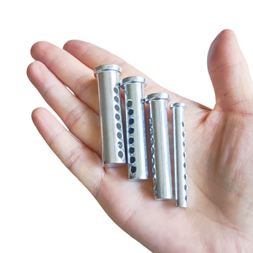 Adjustable Porous Clevis Pin, Spring Steel 8 Hole Pin & R-Clip Crank Kit, Farm, Automotive Fasteners (Dia.: 1/4in(6.3mm)-20Pcs) Dia.: 1/4in(6.3mm)-20Pcs