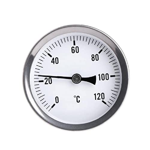 zalati Thermometer with 63mm Dial Horizontal Aluminum Temperature Meter for Liquid Water Oil Tank