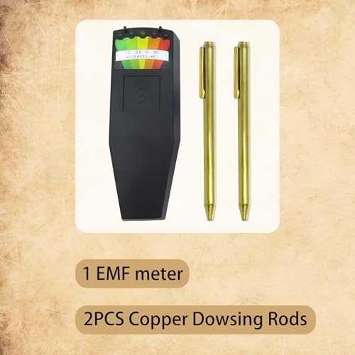 FOWBOA ghost hunting kit with spiritual EMF meter and two copper dowsing rods