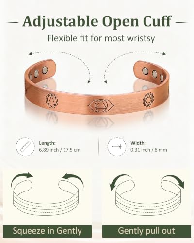 MagEnergy Copper Bracelet for Men Women-Copper Magnetic Bracelets-Chakra