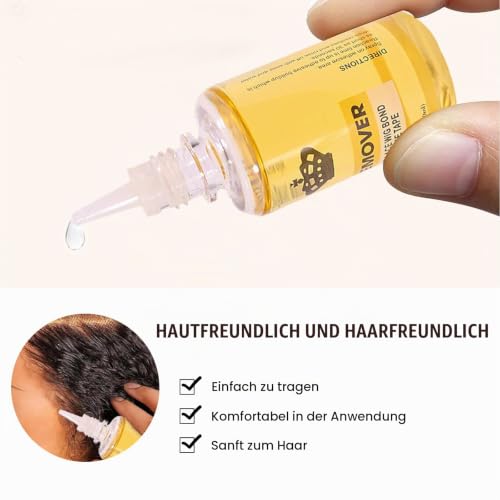 Roinaid Pack of 2 Tape Remover for Extensions Removal Bonding Removal of Adhesive Residue Cosmetic Hair Systems