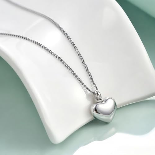 Tiny Heart Urn Pendant Necklace for Ashes