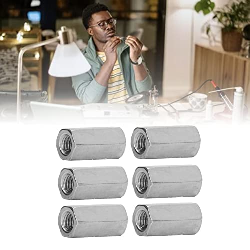 20-piece Tissting M6 hex coupling nuts in 304 stainless steel with threaded connector design