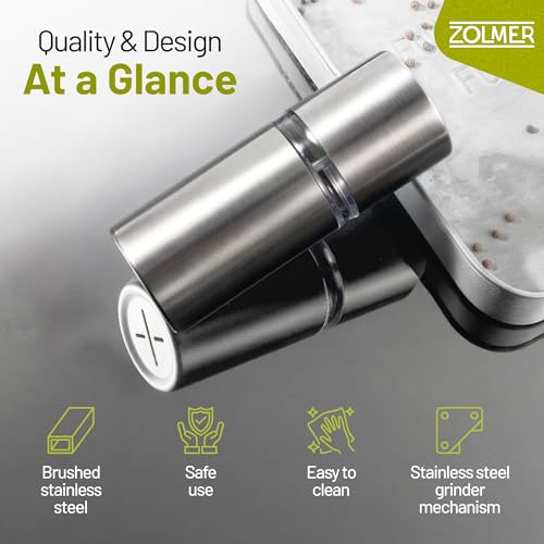 Nutmeg Grinder Mill with Storage Container for Fine Nutmeg Powder - Silver