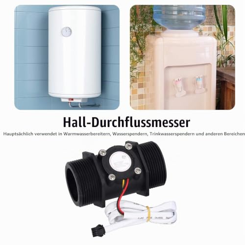 Water Flow Sensor DN40 Hall Flow Meter DC 3-24V Liquid Water Flow Sensor Switch for Water Machines