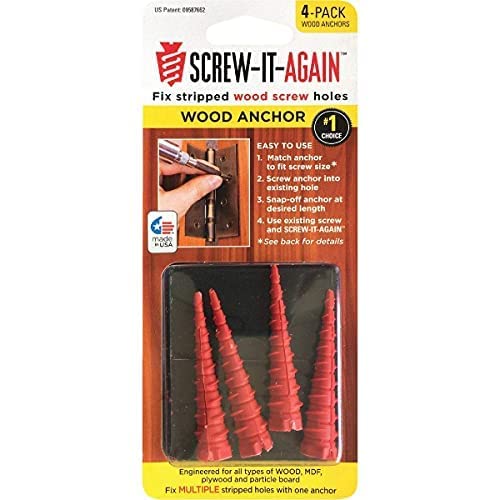 [Australia - AusPower] - 2 Pack of 4 - Brand Screw-It-Again, Model SIA-4PK, Product Sia Wood Anchor 