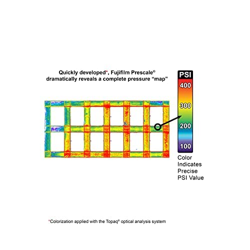 [Australia - AusPower] - Fujifilm Prescale Sample - Fujifilm Prescale Super High Pressure (HHS) - Surface Pressure Mapping; Pressure Indicating Film; Tactile Sensor - Pressure Range 18,500-43,200 PSI (3 inch x 4 inch) 