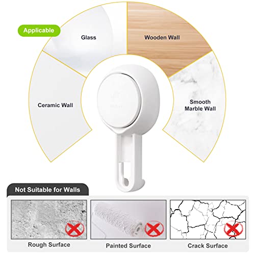 Uten Bathroom Suction Cup Shower Shelf 3-in-1 Wall Mounted Shower Basket Toothbrush Holder No Drill Hanging Rack Removable Shower Caddy Toilet Storage Rack Organizer