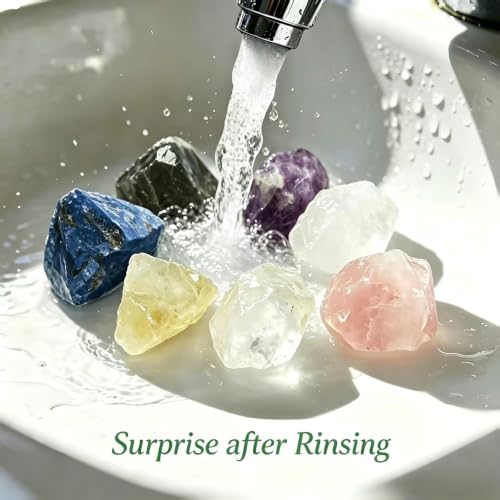 Protection Crystal Set,6 Natural Healing Stones for Shields Negative Energy Protection Crystal Set