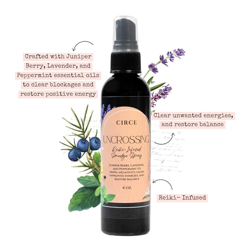 CIRCE Uncrossing Smudge Spray - Remove Negativity, Juniper & Lavender, 4oz