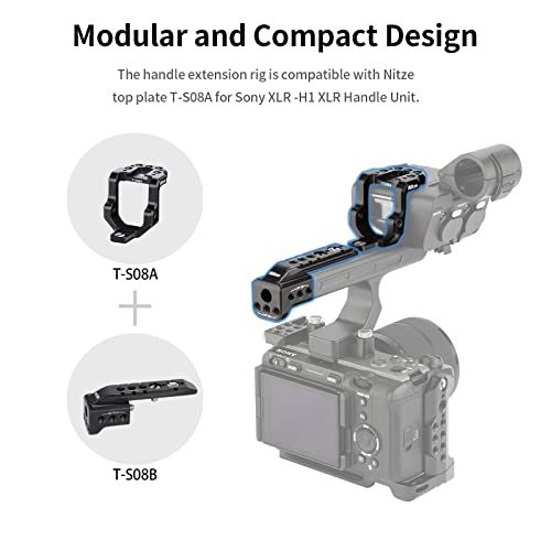 Nitze Extension Rig for Sony FX3/FX30 XLR-H1 XLR Handle Unit - T-S08B