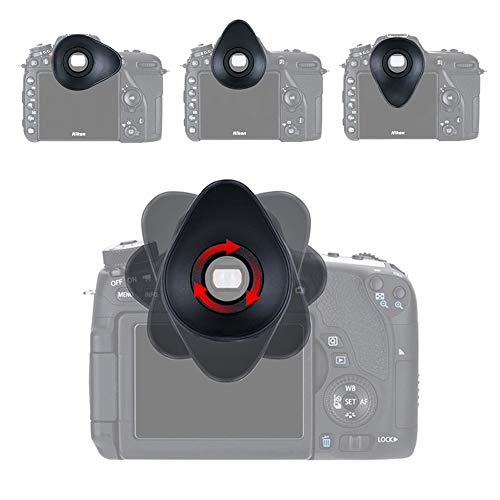 JJC Oval Eyecup Eyepiece Viewfinder for Nikon D7500 D7200 D7100 D7000 D5600 D5500 D5300 D3500 D3400 D780 D750 D610 D90 D80 & More, 360° Rotatable Design Replaces Nikon DK-25/20/21/23/24 Eye Cup Oval Design