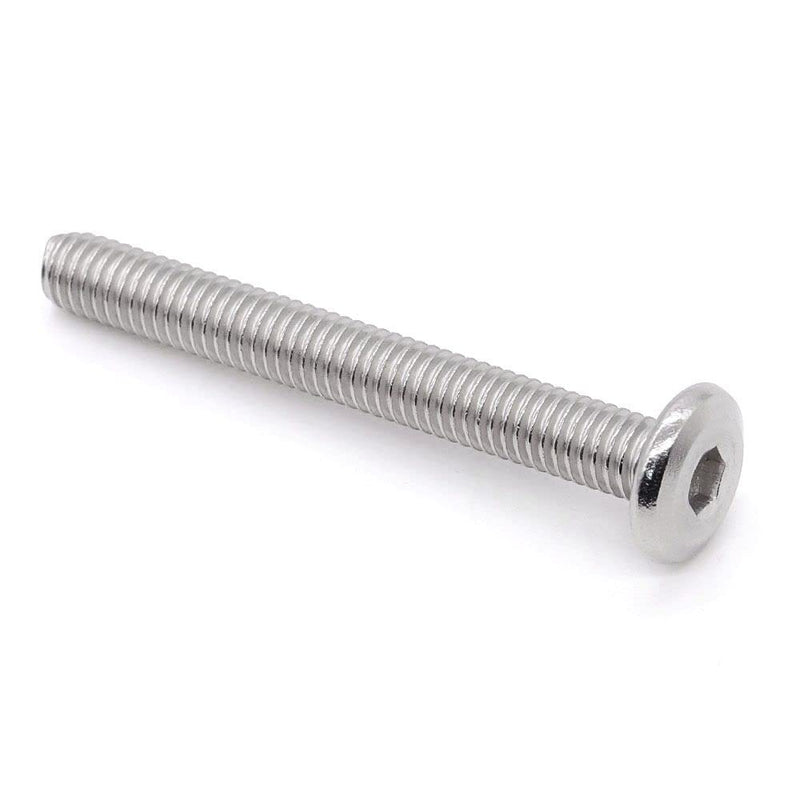 [Australia - AusPower] - Glvaner M10-1.5 x 50mm Binding Screws Furniure Screws, Connection Bolt, Flat Round Head Socket Head Cap Screws, 304 Stainless Steel 18-8 Full Thread, 10 pcs 
