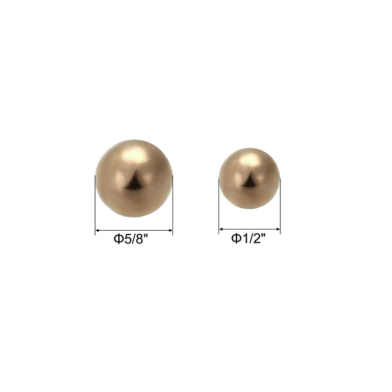 [Australia - AusPower] - uxcell 5/8-inch, 1/2-inch Precision Solid Brass Bearing Balls 15pcs 