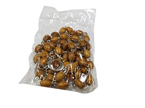 Bethlehem Gifts TM Olive wood Rosary with Holy Land earth - Soil - With Certificate of Authenticity