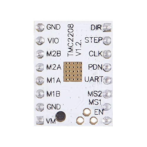 3D Printer TMC2208 Stepper Motor Driver,TMC2208 V1.2 Stepper Driver Module Carrier with Heat Sink Screwdriver for 3D Printer Controller Mother Boards Reprap Ramps1.4 MKS Prusa i3 Ender-3 Pro, 5PCS
