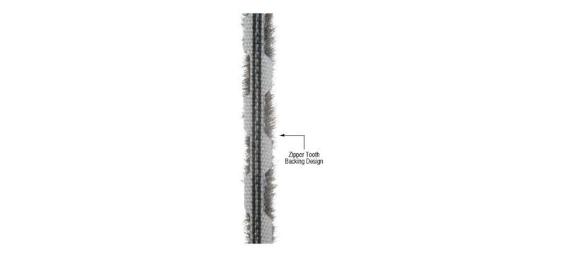 Zipper Pile Weatherstrip .270" Backing - .300" Pile Height - 100' Roll