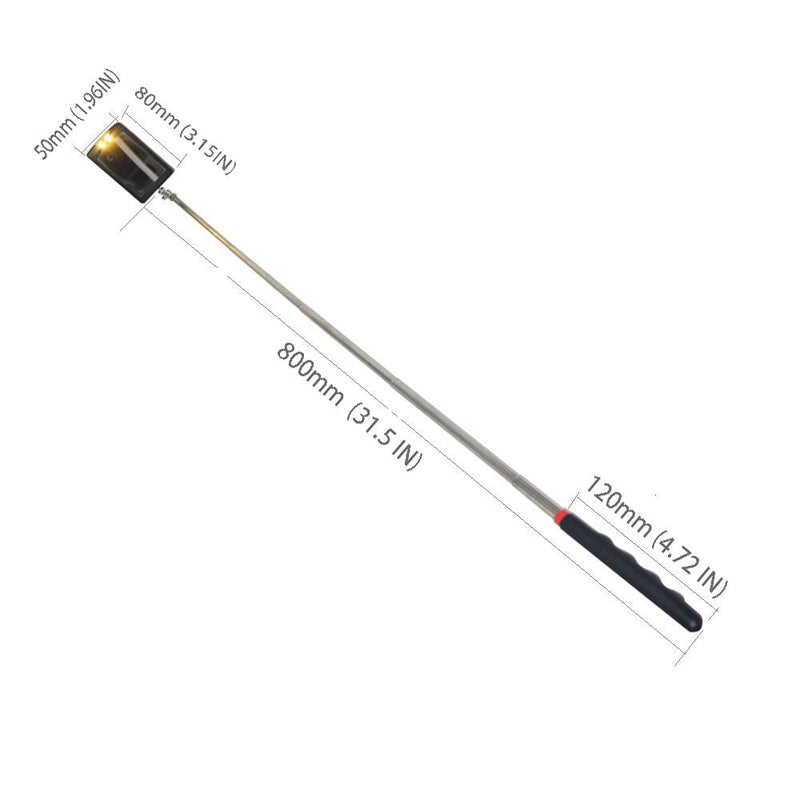 [Australia - AusPower] - Telescoping LED Lighted Flexible Inspection Mirror Lighted 360 Swivel for Extra Viewing Dead Angle, Line of Sight Obstacle Area Mechanic Automotive Gifts 