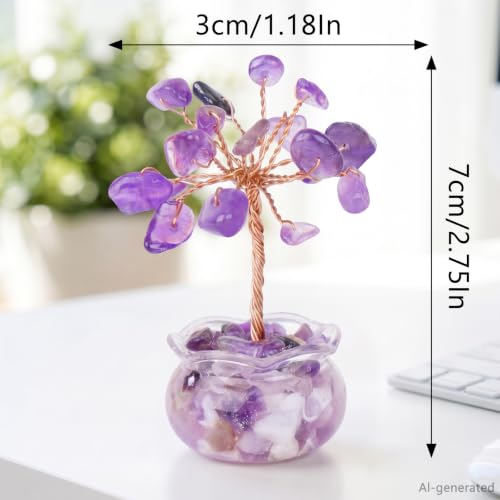 Crystal Tree of Life Money Tree, Purple