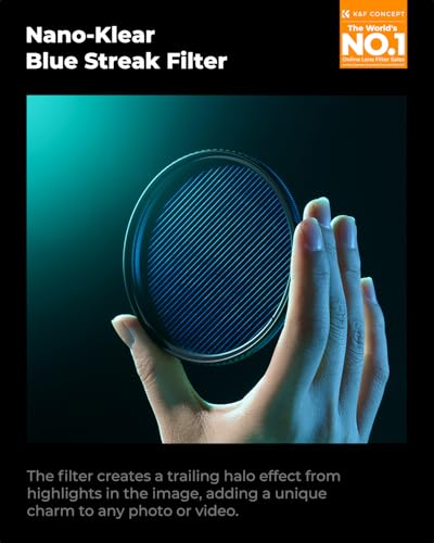 K&F CONCEPT 52mm Blue Streak Lens Spaced Effect Filter