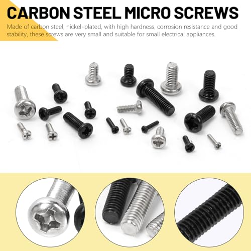 Mardatt metric micro screw assortment set with 1200 M1–M3 screws in assorted sizes and organized storage case