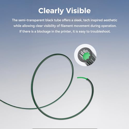 Creality Official Low Resistance Star Shaped PTFE Teflon Tube 4m, 3D Printer Upgrade PTFE Tube Teflon Accessory Replacement Kit, Suitable for K1, K2, Ender Series and Other FDM 3D Printers(4M)
