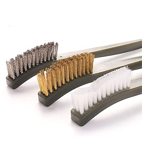 Universal Cleaning Kit Pick Set for All Guns Double-Ended Nylon Brass Steel Brush Metal Ploymer Picks Set with Case