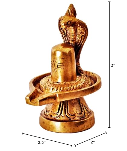 Purpledip Brass Shivaling, Unversal Symbol of Lord Siva: Statue for Home, Car or Office (11390)