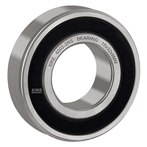 XiKe 10 Pack 6002-2RS Ball Bearings 15x32x9mm Chrome Steel 6002-2RS | 15x32x9mm
