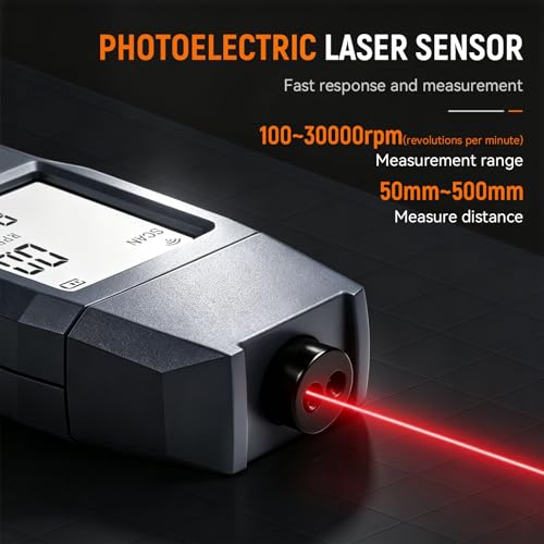 LODESTAR LD373 non-contact digital laser tachometer for motor and fan RPM speed testing